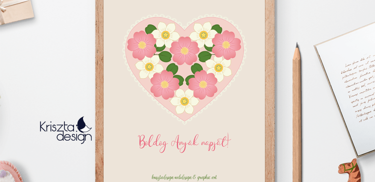 Colors of blossoms – Anyák-napi szívecskés színezőlap